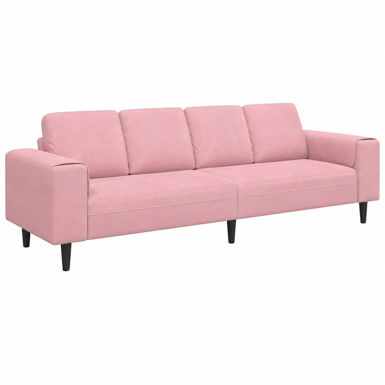 Sofá Moderno Rosa 250x77x76 cm, vidaXL, Tapizado en Poliéster, Sala de Estar