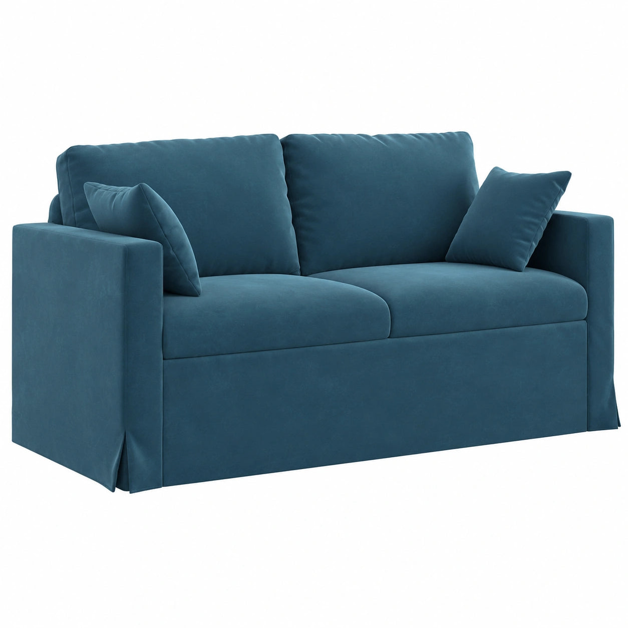 Sofá Modular de Terciopelo Azul 158 cm para Sala de Estar