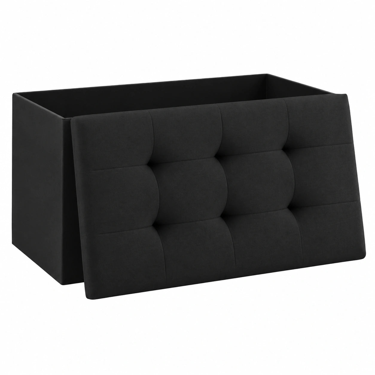 Puff de Almacenaje Plegable de Alta Capacidad 300kg, 38x76x38cm