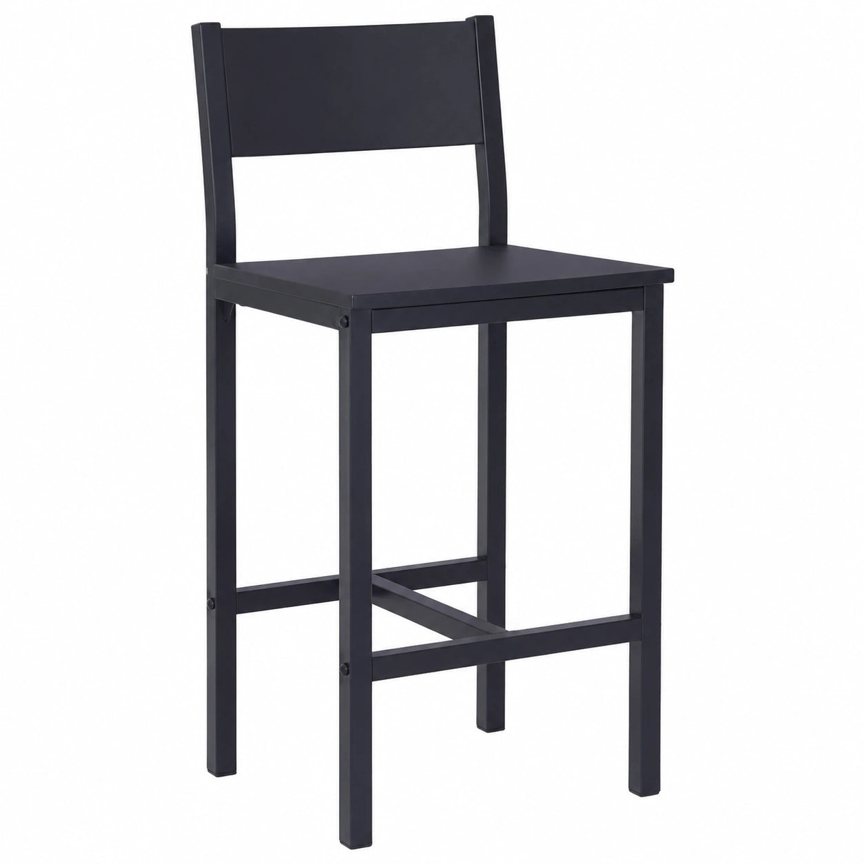 Taburetes de Cocina YELLOO Lignano 2 Unidades, Sillas de Bar Negras, Muebles para Salón