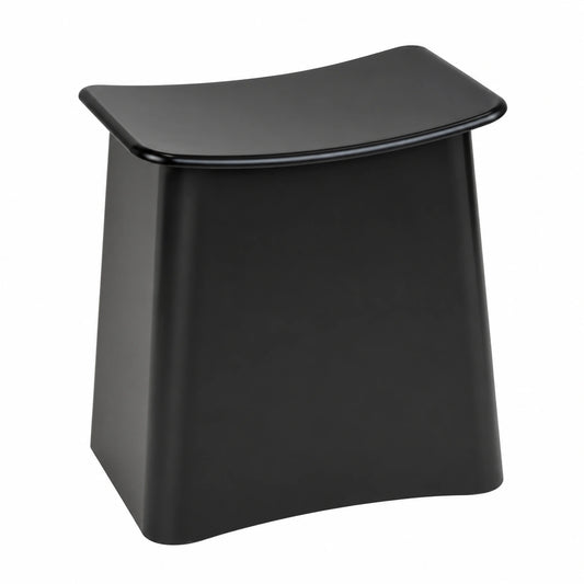 Banco de baño 2 en 1 con cesto de ropa, tapa y bolsa extraíble, 33L, negro