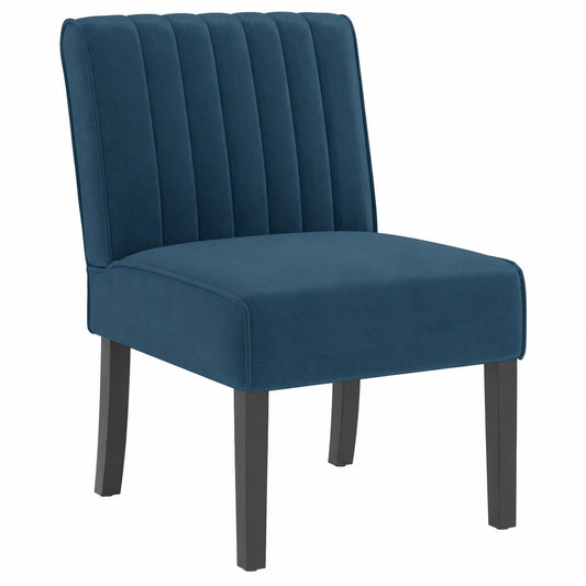 Silla de Terciopelo Azul para Sala de Estar, Diseño Elegante y Cómodo