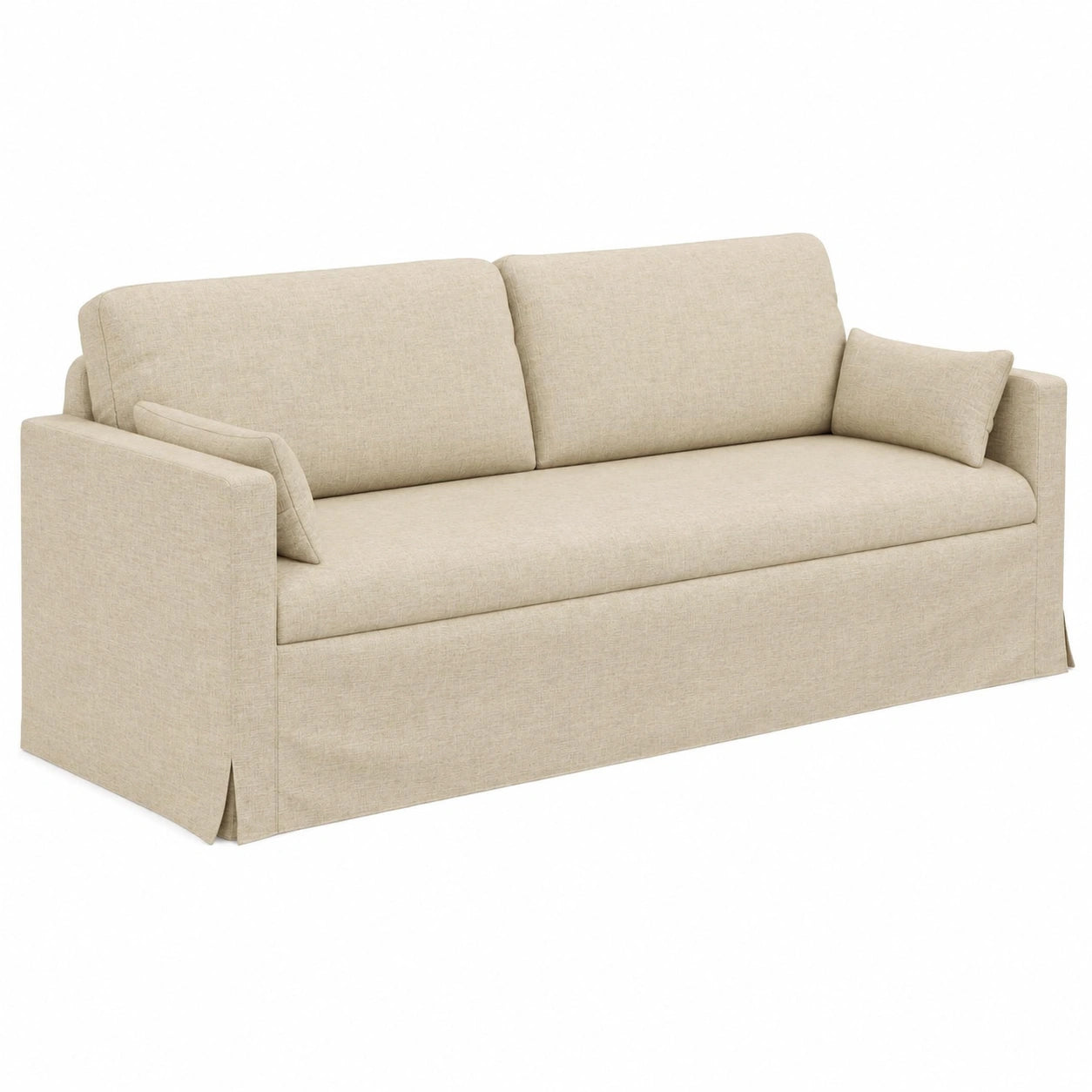 Sofá Modular Crema 198x78x80 cm, Tela Transpirable y Resistente, Diseño Ergonómico para Sala