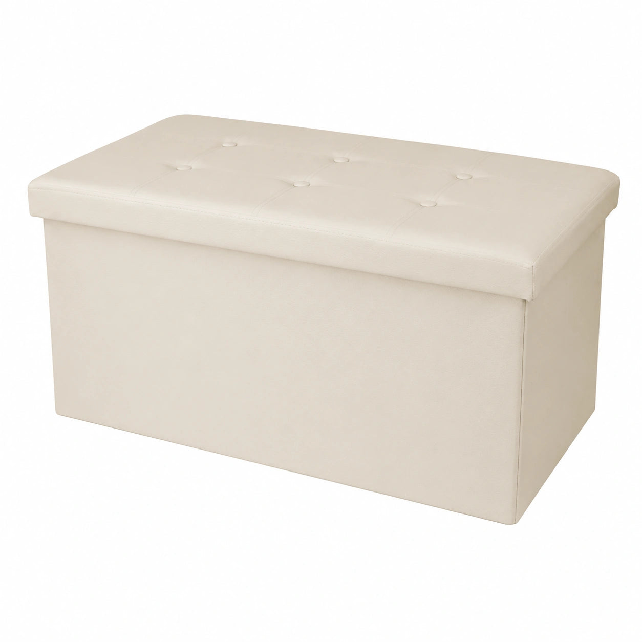 Taburete de Almacenamiento Happers Beige Plegable 150L, 76x38x38 cm
