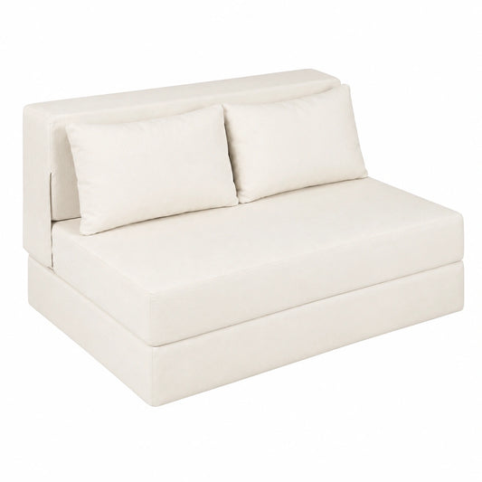 Sofá Cama 3 en 1 Plegable con Almohadas, Chenilla y Esponja, Ideal para Dormitorio y Oficina