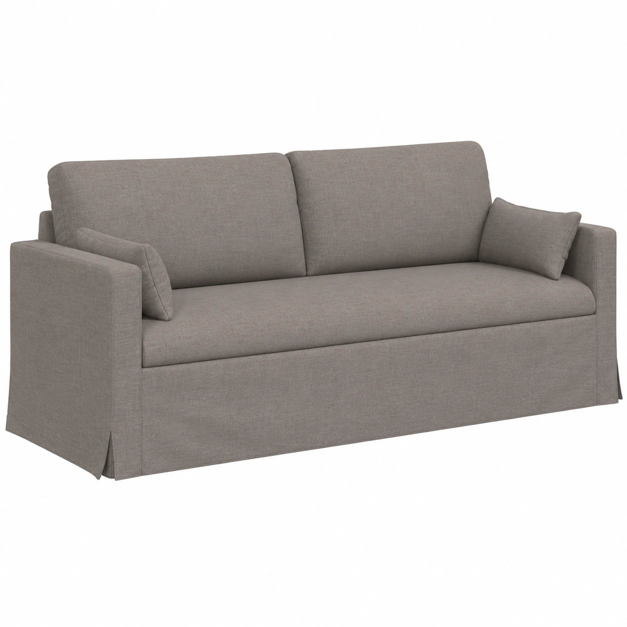 Sofá Modular Moderno Taupé 198 cm, Tela Transpirable y Resistente