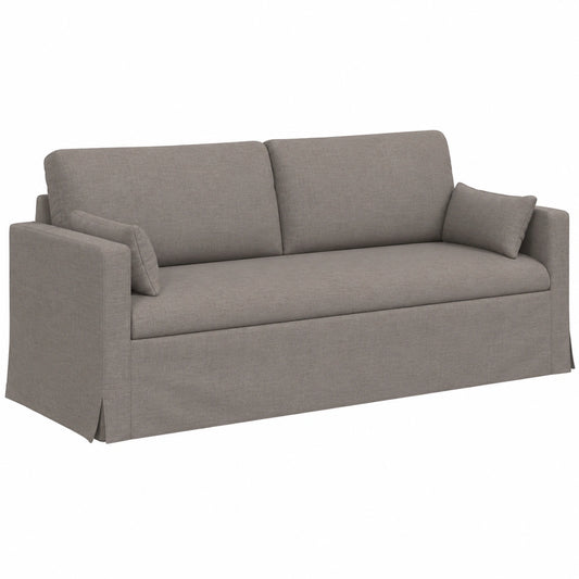Sofá Modular Moderno Taupé 198 cm, Tela Transpirable y Resistente