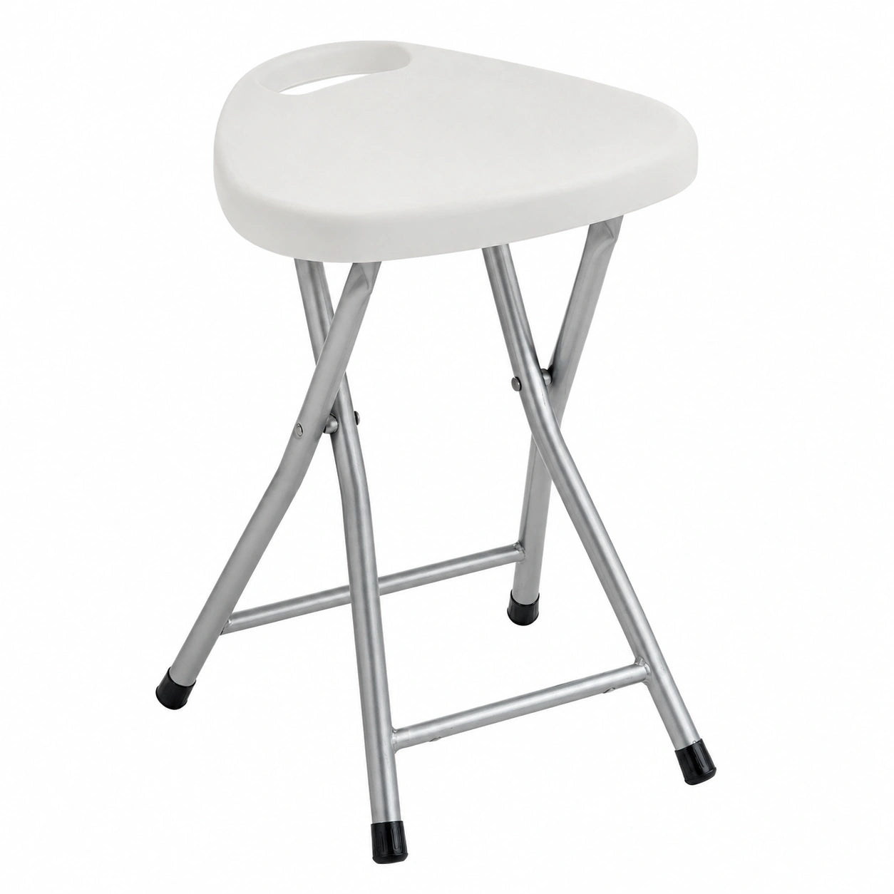 Asiento Plegable Compacto Blanco para Baño 46,5x30x29,3 cm