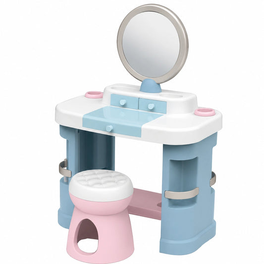 Tocador para Niños My Beauty con Espejo y Accesorios, Incluye Taburete