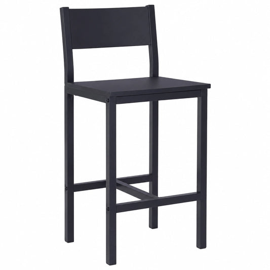 Taburetes de Cocina YELLOO Lignano 2 Unidades, Sillas de Bar Negras, Muebles para Salón