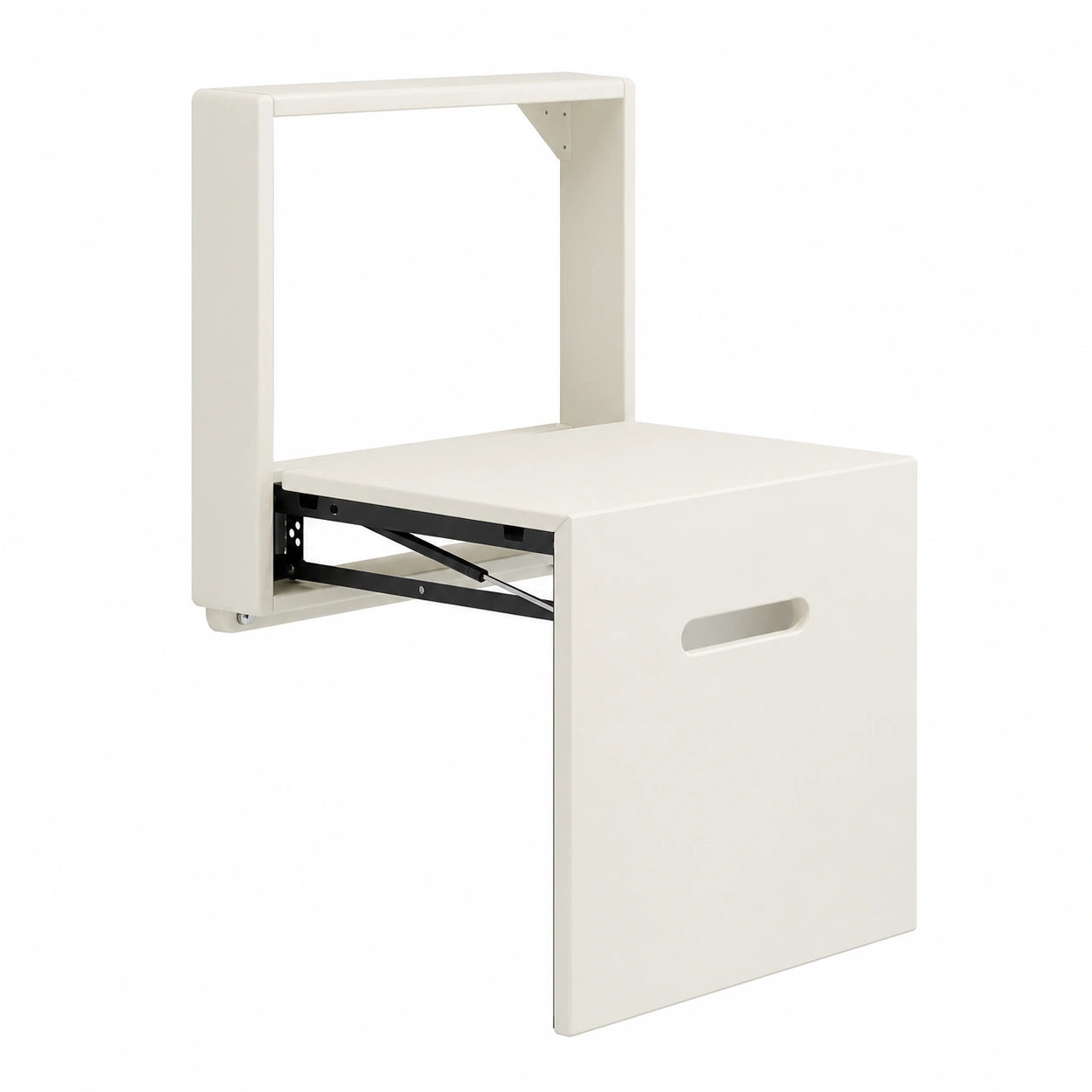 Taburete de Pared Plegable para Entrada, Ahorro de Espacio, Asiento Minimalista Blanco